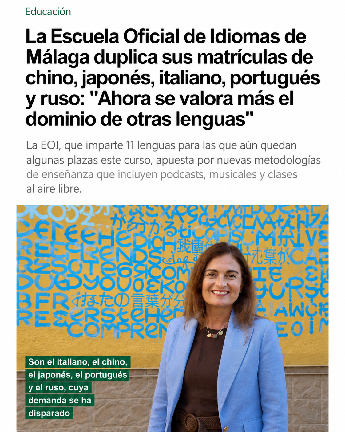 La EOI Málaga en La Opinión de Málaga: leer la noticia