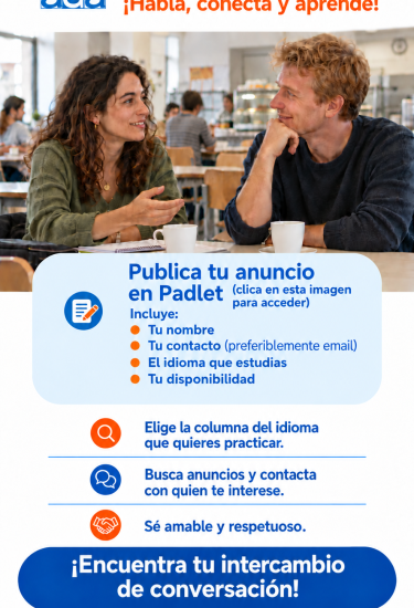 Student conversation exchange poster